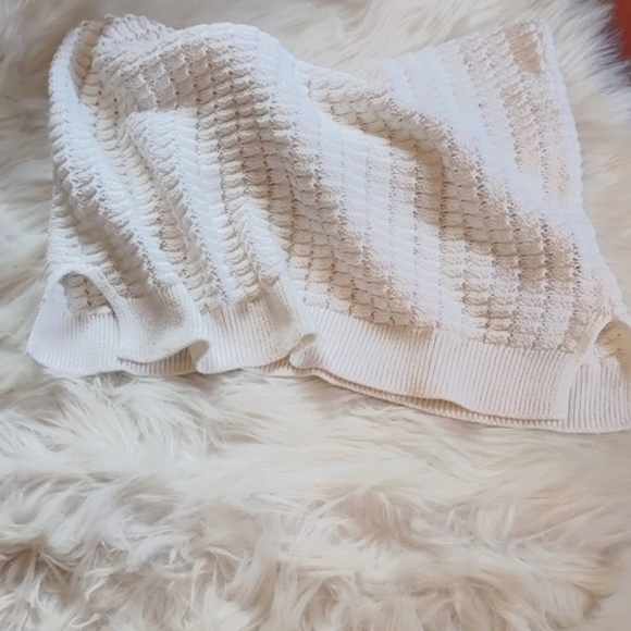 Cotton Crochet sleeveless White Summer Sweater Top GAP M - Picture 11 of 13